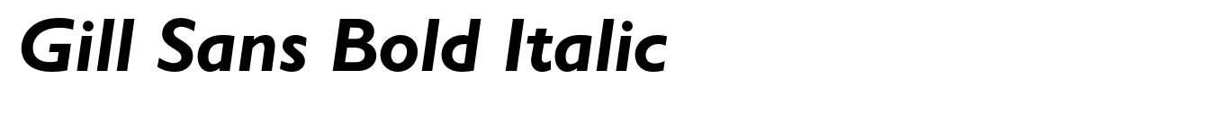 Gill Sans Bold Italic